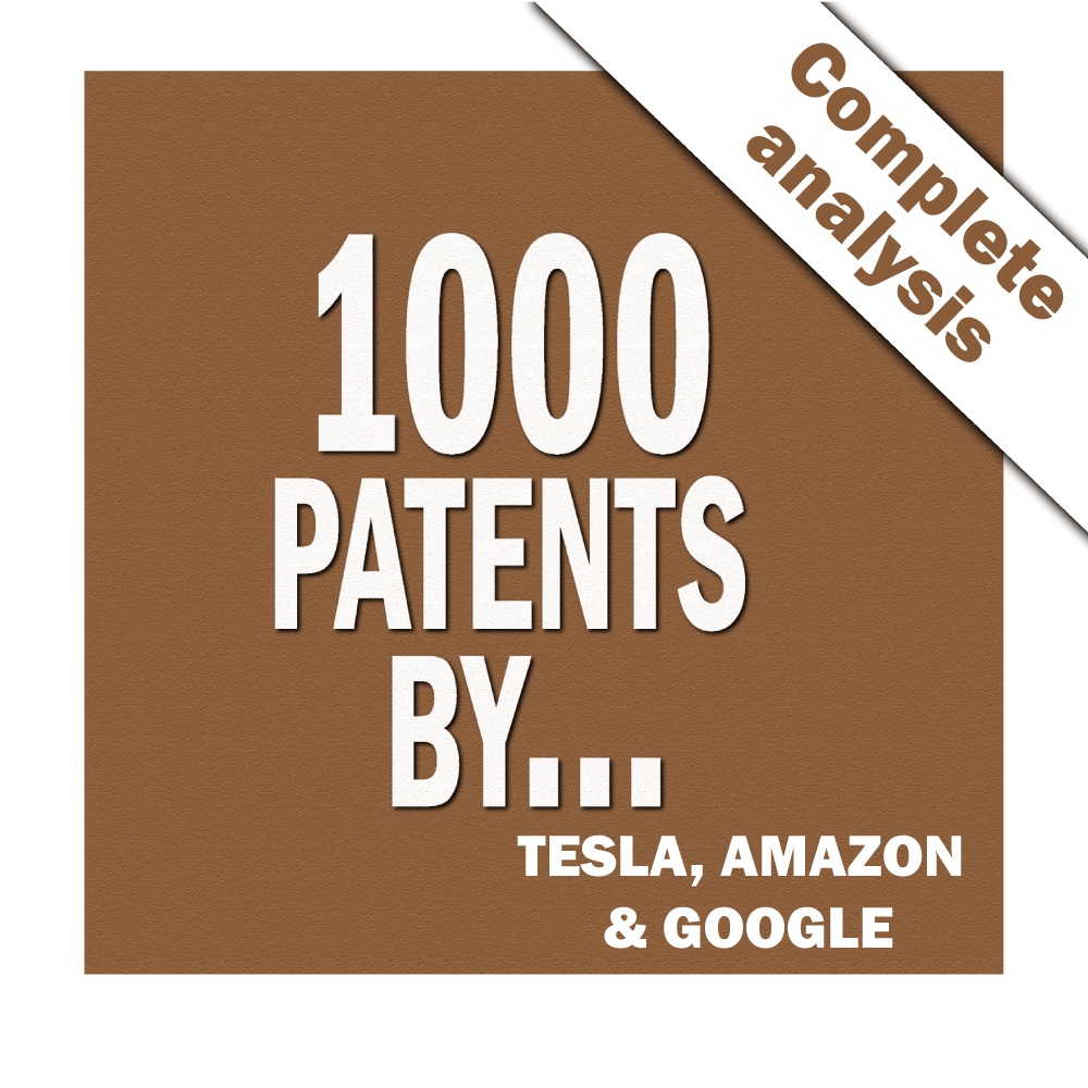 1000 x 3 patents by Tesla, Amazon and Google