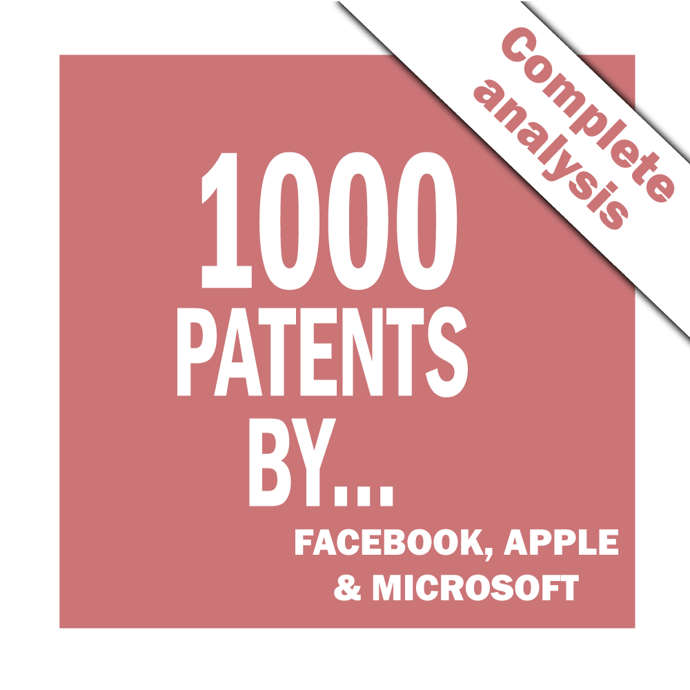 1000 x 3 patents by Facebook, Apple and Microsoft
